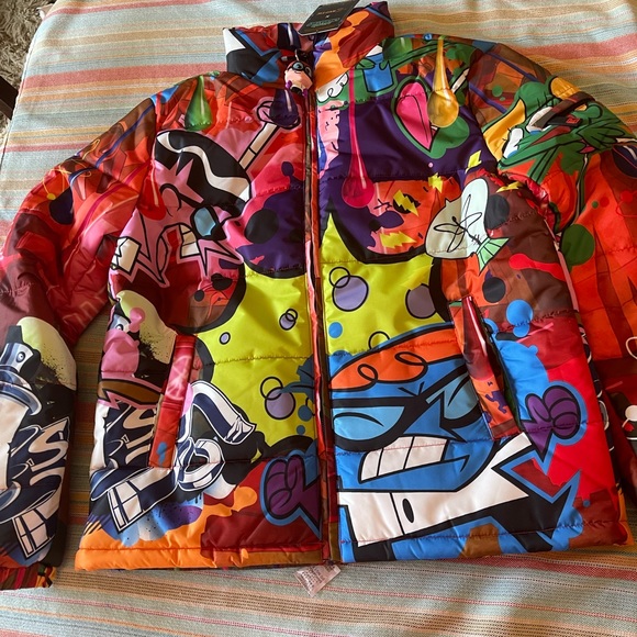 NWT s small dexters laboratory dekryptic puffer jacket coat mandark dee dee mens - Picture 2 of 11